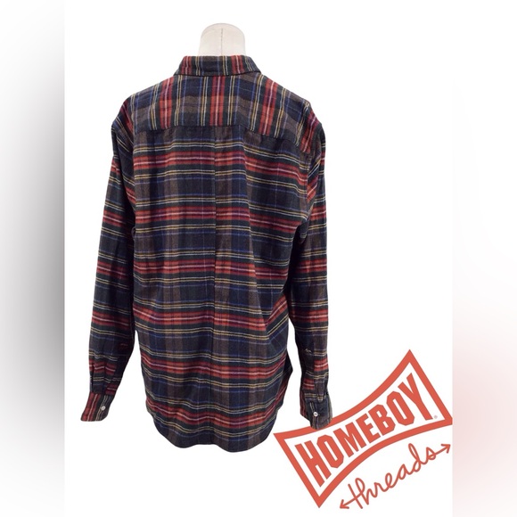 Frank & Eileen Red and Blue Casual Button Down Shirt - Picture 2 of 3